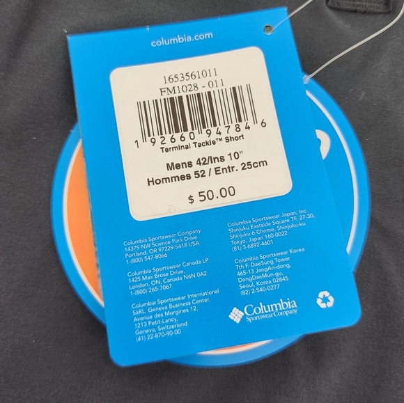 Columbia PFG Terminal Tackle Short NWT Mens 42 - Picture 10 of 12